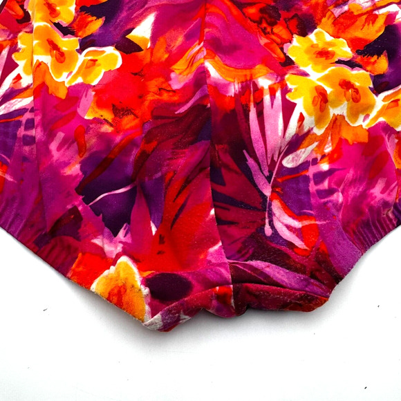 ROSE MARIE REID Womens Size 16 Pink Floral 1 Piece Swimsuit Ruched Tummy Control - Picture 4 of 8